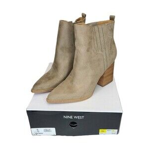 NIB Nine West Orleeh Suede Pointed Ankle Boots 10M